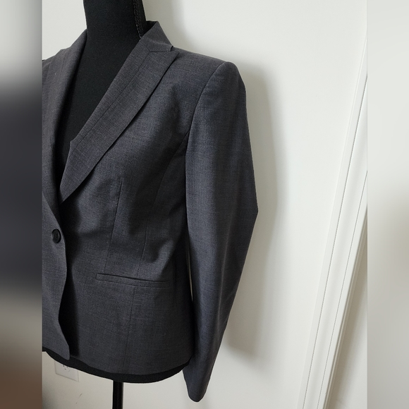 ANN TAYLOR Blazer Dark Gray Womens Size 2 - Picture 3 of 9